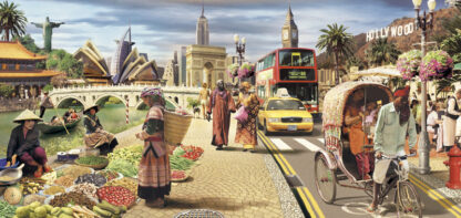 EDUCA Puzzle 3000 Global World (Panorama) (*)