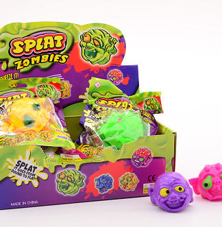 JOHNTOY Splat Zombie in display, 4 asst.(*)