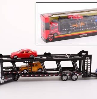 JOHNTOY Super Cars die cast Transporter + 3 cars (32 cm)