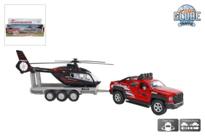 MANEN Mudelauto Maastur haagisega+ helikopter