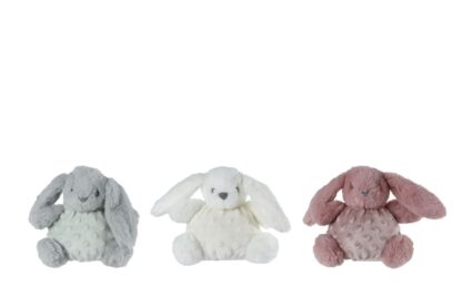 MANEN Mini Club rattle hare textured plush 3ass 16cm