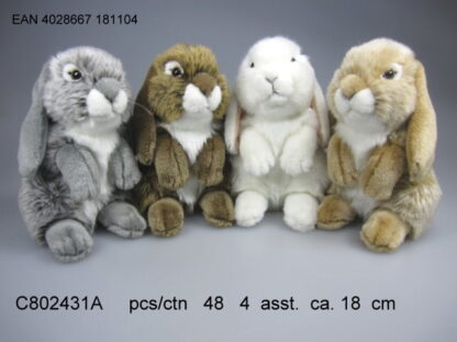 UNITOYS Jänes 4 erin.värvi 18 cm.