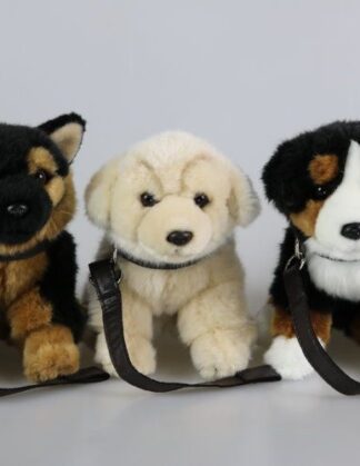 UNITOYS Dog sitting 3 asst. with belt 19cm.