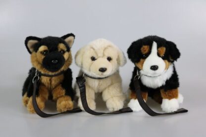 UNITOYS Dog sitting 3 asst. with belt 19cm.