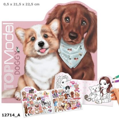 TOPModel Värvi-ja kleebiseraamat 2024 Doggy